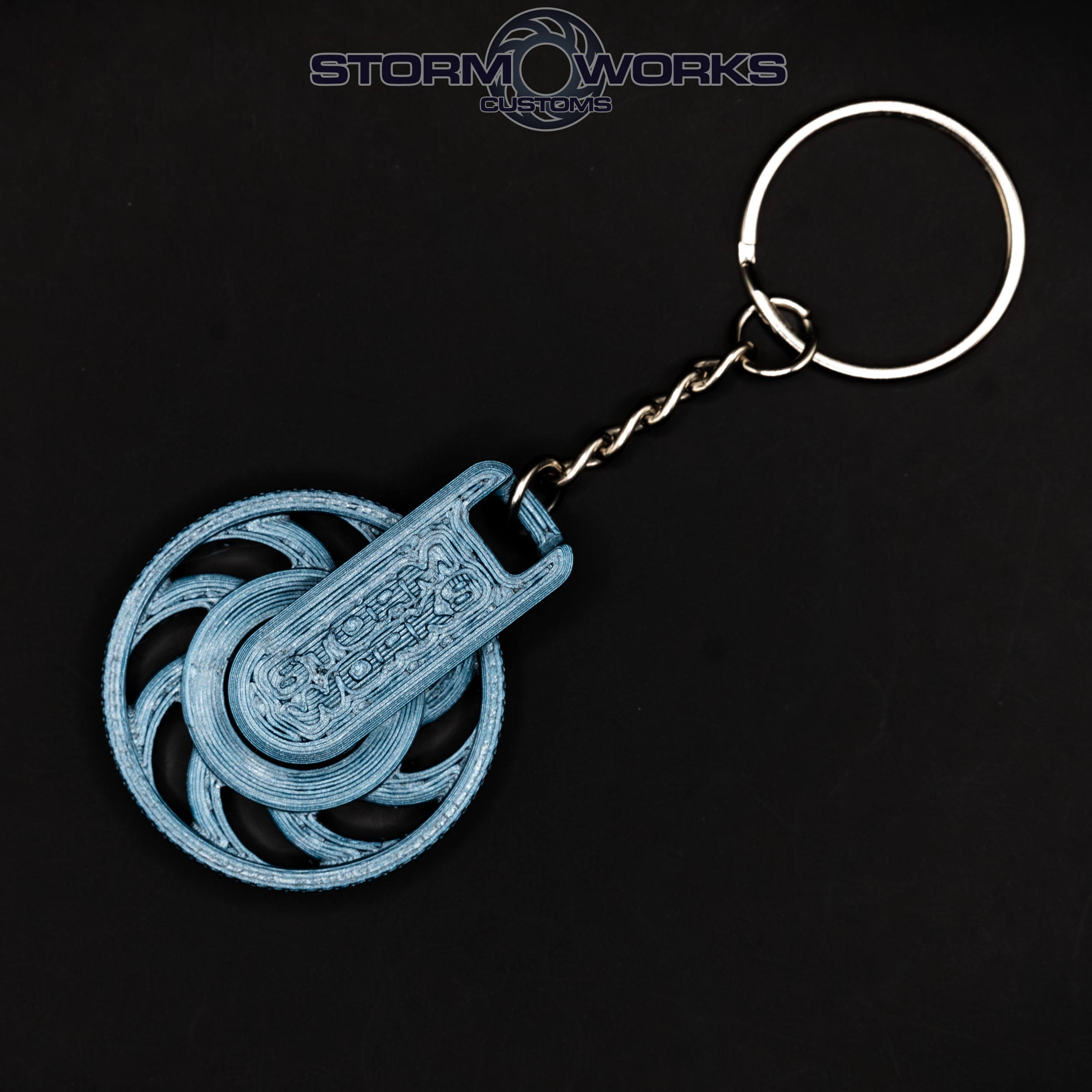 Sawblade Spinning Keychain