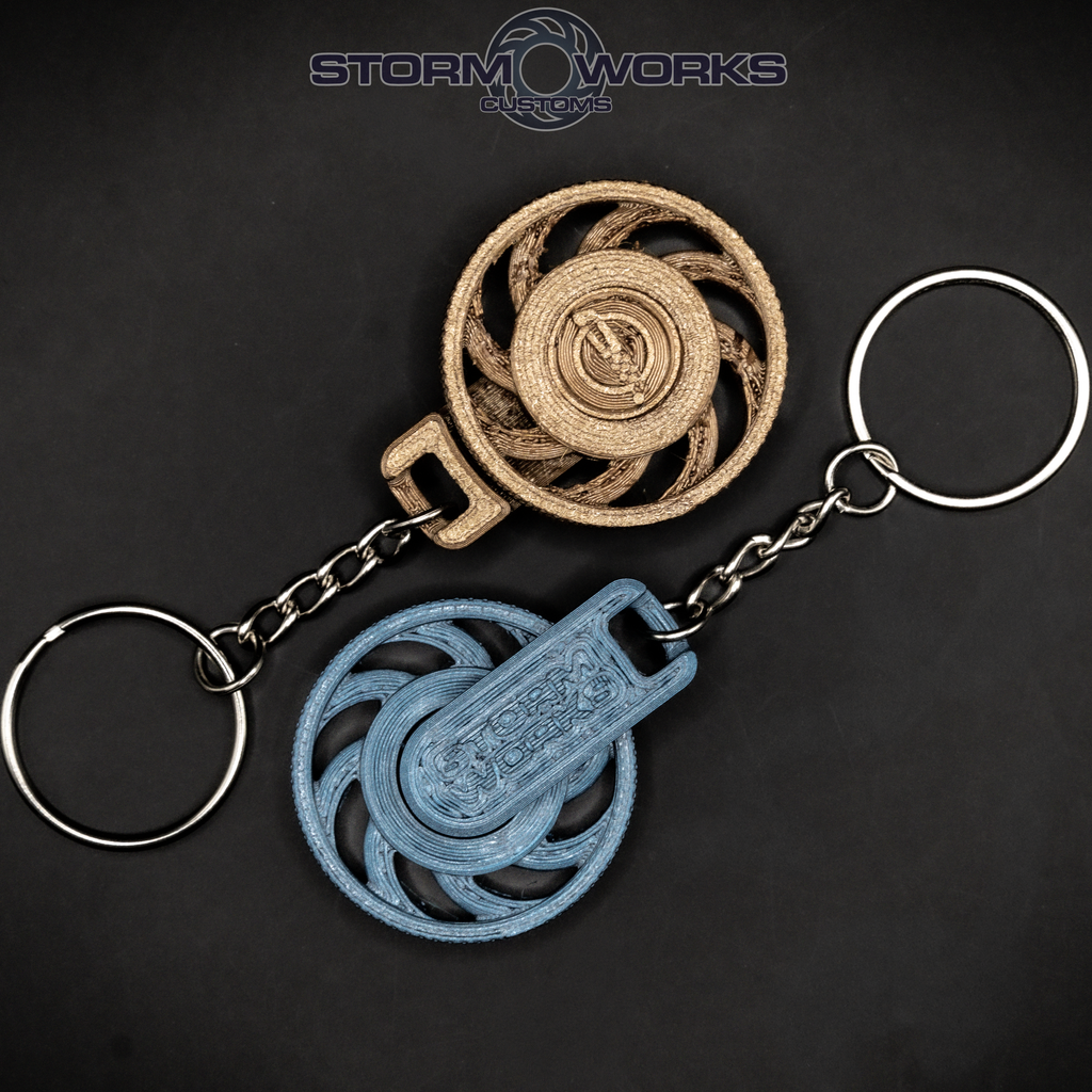 Sawblade Spinning Keychain